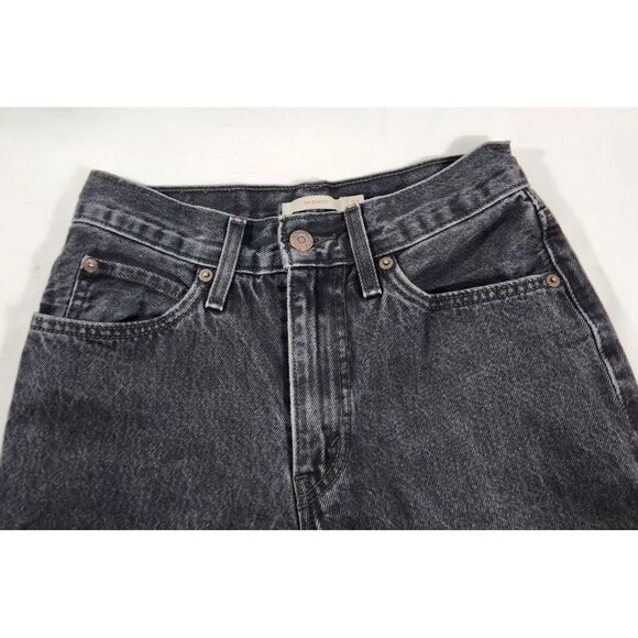 women's LEVI'S 94 BAGGY Black Jeans denim Stonewash size 24/26 - Picture 2 of 9